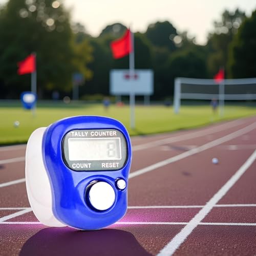 Blue Electronic Finger Counter, Handheld LED Digital Row Counter with Ring for Golf, Hand Tally Counter for Hair Care Users, Unisex, 1 Count