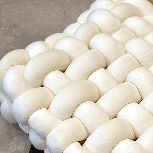 Velvet Chunky Yarn Bulky Giant Arm Knitting Yarn, Super Soft Jumbo Tube Weight, Fluffy DIY Crochet Hand Making Washable for Blanket, Pet Bed, Rugs Pillow (2.2lb-Milk White) - color: Milk White, size: 2.2LB