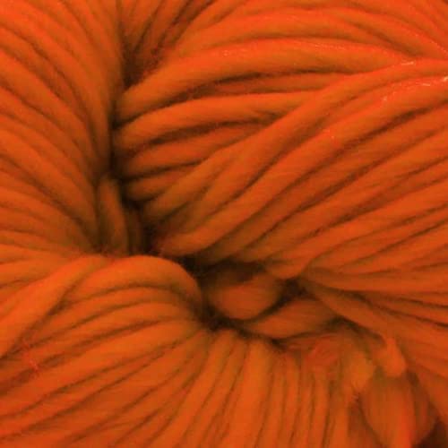 Revolution Fibers | Premium Super Bulky Merino Wool | 100-Grams Chunky Yarn - Thick Wool for Knitting, Crochet, Baby Blanket - Dyed, Felting, Weaving (Cinnamon Orange) - color: Cinnamon Orange