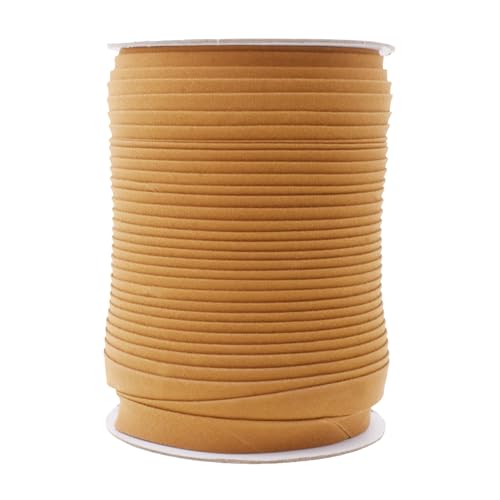 Mandala Crafts 55 Yds 1/2 Inch Camel Double Fold Bias Tape for Sewing | Machine Washable Binding Tape for Quilting, Hemming, Seams, Fabric Piping, All Fabrics & Denim, Indoor & Outdoor - color: Camel, size: 1/2 Inch 55 Yards