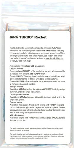 addi Turbo Rockets 24-inch (60cm) Circular Knitting Needle; Size US 05 (3.75 mm) 775-24-05 - size: US 5 / 3.75mm