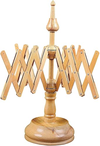 Antique Vintage Wooden Yarn Winder for Knitting || Crocheting Wool Yarn String and Fiber Ball Winder | Sunrise Wood Store (Beechwood Swift) - color: Beechwood Swift