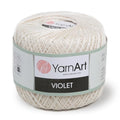 Yarn Art 1 Skein YarnArt Violet,100 Mercerized Cotton Yarn Threads Crochet Lace Hand Knitting Yarn Embroidery Arts Crafts (Cream 6282) - color: 6282