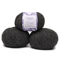 Baby Alpaca Merino Yarn 3 Skeins 150g Worsted Weight Knitting Gray | Pullu baby alpaca merino blend made in Peru 3 skeins 150g 426yd total for knitting and crochet sweaters scarves and hats - color: Gray