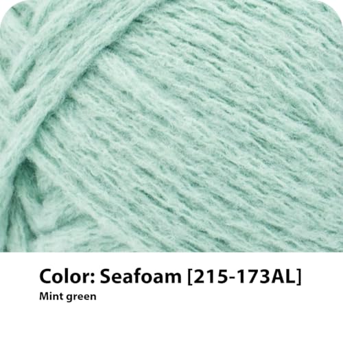 Lion Brand Yarn, Feel Like Butta Velvety Soft Yarn for Knitting, Crochet, and Crafts, Seafoam, 1 Pack, Chenille Like Fiber for Plush Baby Blankets, Amigurumi Toys, and Worsted Weight Sweaters | Buttery Soft Machine Washable Worsted Weight Knit Fiber for C