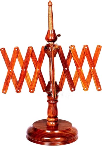 Antique Vintage Wooden Yarn Winder for Knitting |Crocheting Wool Yarn String |Fiber Ball Winder by Sunrise Wood Store (Rose Wood Swift) - color: Rosewood Swift