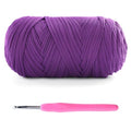 T-Shirt Yarn for Crochet - 400g/131 Yards Elastic Fabric - Violet - color: Violet