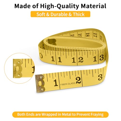 6 Packs Body Tape Measure Body Measuring Tape Weight Loss, Wider Accurate 60 Inch Measuring Tape for Body Measurements Sewing Fabric Cloth Waist Tailor Craft, Multicolor - color: Multicolor