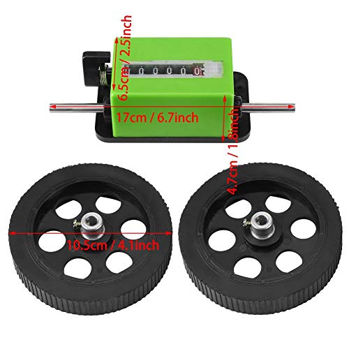 Rolling Meter Counter Digital Rolling Wheel 6 Digit Digital Length Counter for Measuring Textiles, Prints, Faux Leather, with Counter Range: 0-99999.9 Metres
