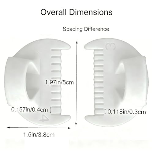 6 Pcs Edge Stitch Lock & Sewing Templates Gauge Set (3mm/4mm), Seam Guide Ruler for Precise Stitching, Quilting, Hemming & DIY Sewing Projects