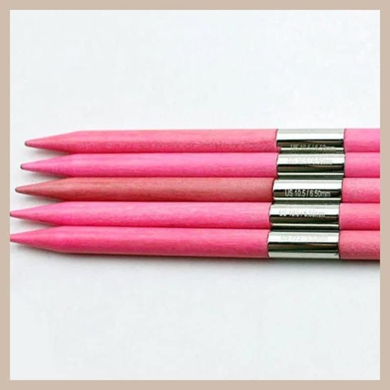 Lykke Knitting Needles, Blush 15cm (6”) Double Pointed Needles, Knitting Needles (2.75mm/US 2)