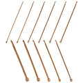 JubileeYarn Bamboo Crochet Hooks Set - 9.5" (25cm) - Carbonized Brown - 11 Sizes - color: Carbonized Brown, size: 9.5" 11pc Set