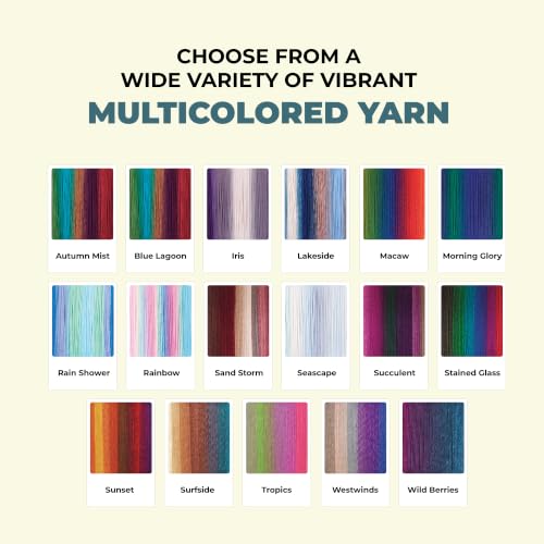 Mary Maxim Prism Yarn, Acrylic Multicolor DK Yarn, 290 Yards, Seascape | Ombre Yarn, 3 Weight, Machine Wash, For Knitting and Crochet, Create Baby Items, Blankets, Afghans, Clothing Variegated Yarn - color: Seascape