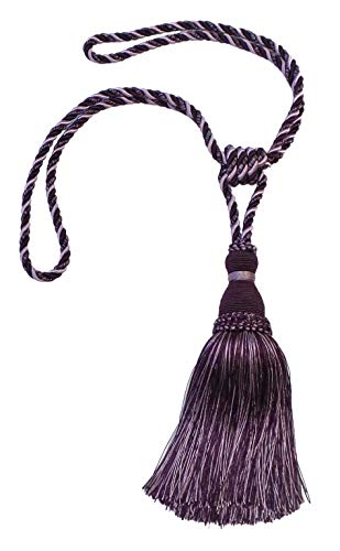 DCOPRO Noblesse Collection Elegant Curtain & Drapery Tassel Tieback, 8" Tassel (20cm), 30" Spread (76cm), Sold Individually, Purple (Lavender, Dark, Light) - color: Luscious Lavenders #2927 (Lavender Purple, Dark Purple, Light Purple), size: Sold Individu