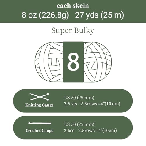 Chunky Yarn for Hand Knitting, No7 Thick Yarn, 250Grams 32Yards, Pack of 4, Perfect for Knitters and Crafters (Pudding) - color: Pudding