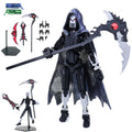 T13 3D Printed Action Figure Set, Articulated Poseable Robot with Death Scythe, Cape and Weapon Accessories, Pre-Assembled for Stop Motion.Dummy 13 (Gray-Black) - color: Gray Black