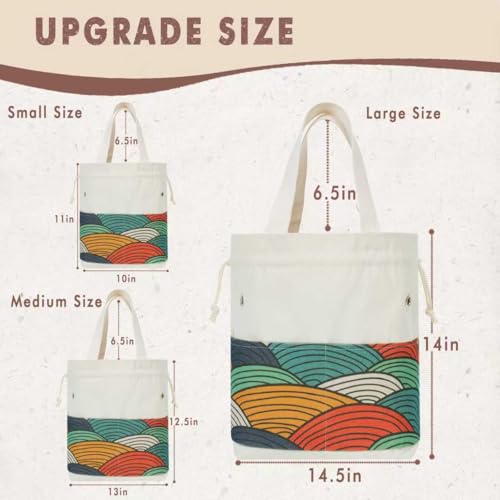 TOGETRUE Yarn Bag, Knitting Crochet Tote Bag, Yarn Storage Bags Organizer, Crochet bags for Crocheting Project, Store Skein Ball, Short Knitting Needle (Medium, Color Arc) - color: Color Arc, size: Medium