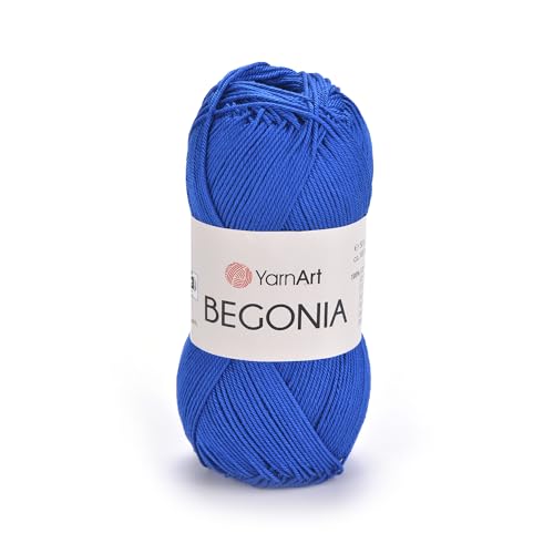 YarnArt Begonia 100% Cotton, Pure Premium Soft Cotton for Knitting Crochet and Amigurumi, Shiny Colors 1.76 Oz (50g) / 185 Yrds (169m) (4915) - color: 4915