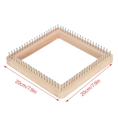 Wooden Knitting Looms for Blankets, Square DIY Hand Crafted Looms Knitting Tools Crochet Looms Chunky Yarn Looms Board Chunky Knit Blanket Kit for Hat Scarf Socks Sweater (20 * 20cm) - size: 20*20cm