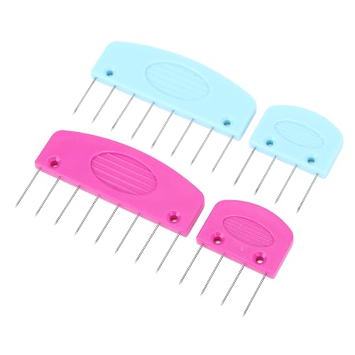 Knit Blocking Combs Stainless Steel and Plastic 20 Pcs for Knitting Crochet Lace Needlework, Dense Spaced Pins for Uniform Stretching and Professional Shaping, Prevent Curling Edge