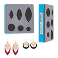 SUPERDANT Leather Earrings Cutting Dies Triple Leaf Round Leather Die Cuttings Layered Earrings Embossing Wood Die Cutter Cutting Machine Die Cuts for DIY Crafters 6 Shapes Cuts - color: Triple Leaf Round