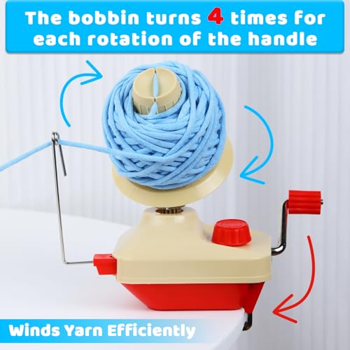 BUTUZE Yarn Winder, Ball Winder for Crocheting, Manual Yarn Ball Winder, Quick Install Efficient Yarn Ball Maker Tool for Crafting Enthusiasts - size: 53 PCS