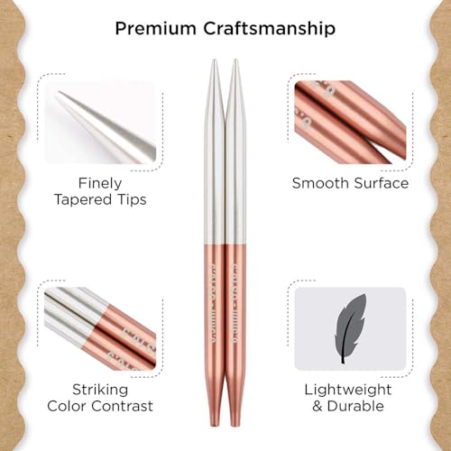 Knitter’s Pride Rosemist Interchangeable Needle 4""(10cm)- US 10.5(6.5mm) - size: 6.50mm