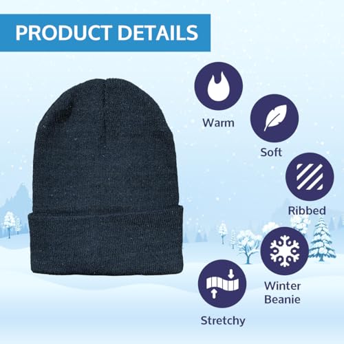 Yacht & Smith Wholesale Beanie and Glove Winter Bulk Kit, Kids Adults Bulk Sets, Homeless Donation Shelters - color: Mens Hat Glove Set