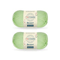 Troyarn Desert Giza Cotton (2- Skeins Pack) 100% Mercerized Giza Cotton Yarn Super Fino Worsted Weight #1 Soft Knitting and Crochet Yarn (2 x 1.76 oz) / (2 x 137 Yds) (11058 - Pistachio) - color: 11058, size: 2 Skein