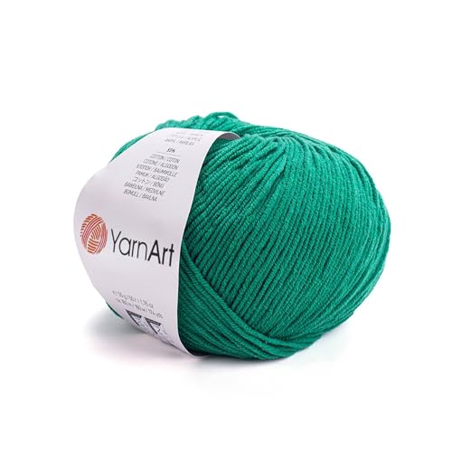 YarnArt Genius Soft Cotton Acrylic Blend Yarn - Amigurumi, Crochet and Knitting –%55 Cotton-45% Acrylic, Craft Yarn for Kids and Adults Garments, Baby Items and Accessories, 174 yds / 50 g - color: 52