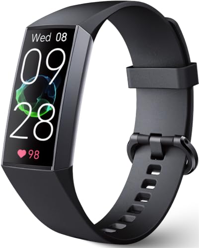 KPEP Fitness Tracker with 24/7 Heart Rate/SpO2/Blood Pressure/Sleep Monitor | 24 Sports Modes Activity Tracker with 1.13" AMOLED Screen, IP68 Waterproof Step Counter for Android iPhones Men Women - color: Black