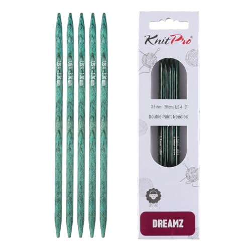 KnitPro Dreamz Double Pointed Needles 8" (20cm) | US Size 4 (3.5mm) - size: US 4 (3.50mm)
