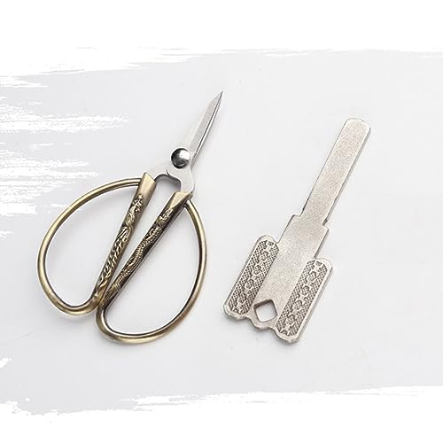3.3-inch Small Sewing Embroidery Scissors, Stainless Steel Little Scissors Sharp Tip Detail Shears for Sewing Crafting, Art Work, Cross Stitch Cutting, Handcraft, Needlework DIY Tools Brassy - color: Brassy
