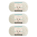 Susan’s Family Soft Cotton Yarn, 5 Ply, 3 x 100g - Cannoli Cream | 60% Cotton 40% Acrylic - Soft & Durable- 438 Yards for Knitting & Crocheting - Baby Blankets, Amigurumi, Sweaters & More - color: 02#Cannoli Cream