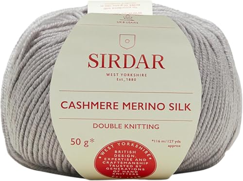 Sirdar Cashmere Merino Silk DK - Silver Grey (405) - 50g - color: Silver Grey (# 405)