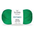 Estako Royal Cotton, 100% Mercerized Giza Cotton Yarn, Fingering 1, Green | soft, silky sheen, super fine, sock weight, 50 g, 137 yds, baby clothes, summer tops, amigurumi - color: 5060 - Green, size: 1 Skein