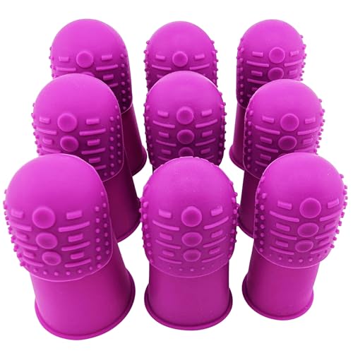 Comfy Flexible Thimbles | Xtra-Grip Thimble | Small (3) - Medium (3) - Large (3) | Includes Set of Sewing Pins (Pins Not Heat Resistant)