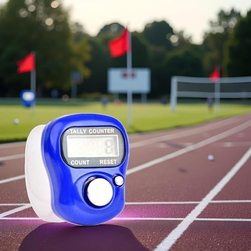 Blue Electronic Finger Counter, Handheld LED Digital Row Counter with Ring for Golf, Hand Tally Counter for Hair Care Users, Unisex, 1 Count