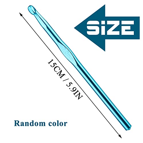 Iuuidu 7mm Aluminum Crochet Hook, Smooth Crochet Needles Random Color | Knitting Needles for Yarn Craft, Ergonomic for Comfortable Crocheting Handmade DIY - color: Aluminum Crochet Hook, size: 7.0mm