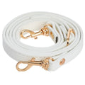 RAYNAG Leather Crossbody Strap Replacement, Adjustable Purse Strap, Handbag Shoulder Strap Replacement with Gold Hardware, White - color: White With Gold Hardware