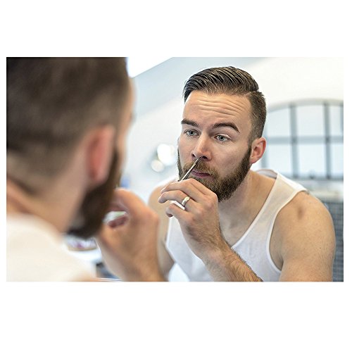 Professional Grooming Scissors for Personal Care Facial Hair Removal and Ear Nose Eyebrow Trimming Stainless Steel Fine Straight Tip Scissors Men (Pack of 3) - size: 1 Count (Pack of 3)