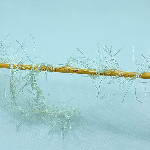 Eyelash Fun Fur Yarn 100 Gram (3.53 Ounces) 175 Yards (160 Meters) (Cream) - color: Cream, size: 1 Pack