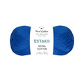 Estako Royal Cotton, 100% Mercerized Giza Cotton Yarn, Royal Blue | soft, silky sheen, super fine, fingering 1, sock weight, 50 g, 137 yds, baby clothes, summer tops - color: 5077 - Royal Blue, size: 1 Skein