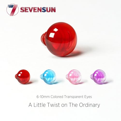 SEVENSUN 6-14mm Safety Eyes for Crocheting, Crochet Eyes for Crochet Animals, amigurumi Eyes for Crafts, Craft Doll Eyes for amigurumi Stuffed Animals Eyes, 412 pcs - size: 6-14mm