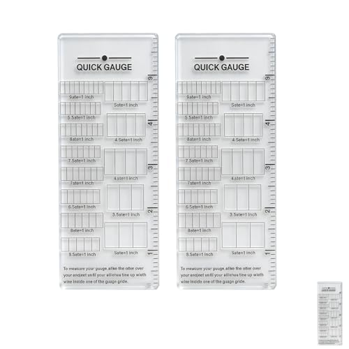 Quick Gauge Ruler for Knitting and Crochet - Accurate Tool for Measuring Stitches and Rows, No More Tedious Counting (Double Pack) - color: Double Pack