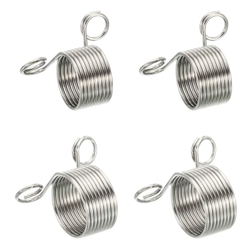 Knitting Crochet Loop Ring for Fingers, 2 Set Adjustable Metal Yarn Tension Ring Open Crochet Holder for Faster Knitting Craft DIY, Silver