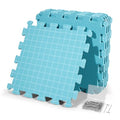 CraftyManor 9 PCS Blocking Mats for Knitting & Crochet Projects, Crochet Blocking Mat with 50 T- Pins, Knitting Board and Pins (Blue 9PCS) - color: Blue 9PCS-0.36in