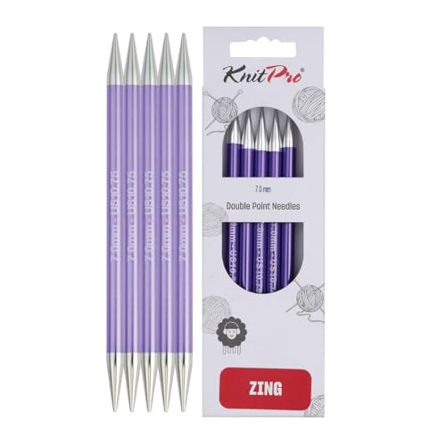 KnitPro Zing Double Pointed Needles 6" (15cm) | US Size 10.75 (7mm) - size: US 10.75 (7mm)