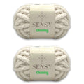 S Sensy Chunky - Polyester Gauge #7 Jumbo Yarn 2 Skeins Ecru 28 Yards 7oz - color: Ecru, size: 2 Skeins