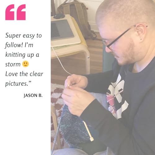 The Spinning Hand Knitting Kit for Beginners Adults – Educator-Designed, Self-Striping Wool Yarn, Bamboo Needles & Video Tutorials (Nebula) - color: Nebula